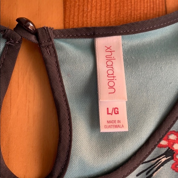 Xhilaration Vintage Style Turquoise Floral Dress - Picture 6 of 11